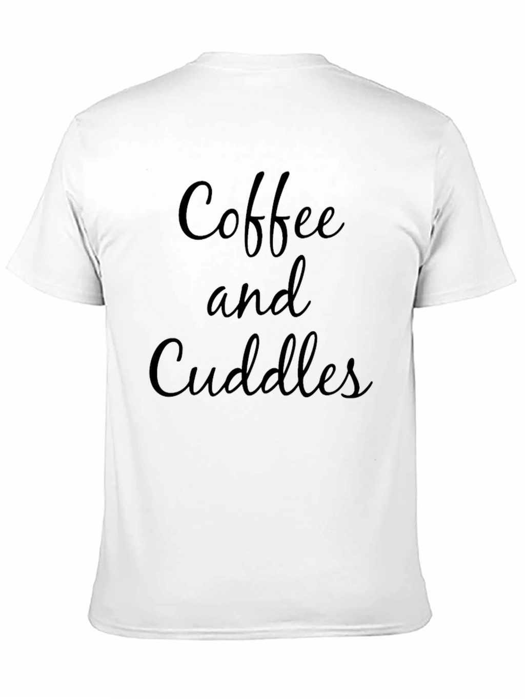 Coffee & Cuddles Graphic Tee - Soft Black T-Shirt