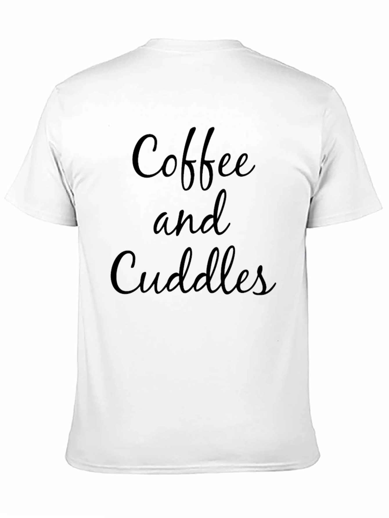 Coffee & Cuddles Graphic Tee - Soft Black T-Shirt