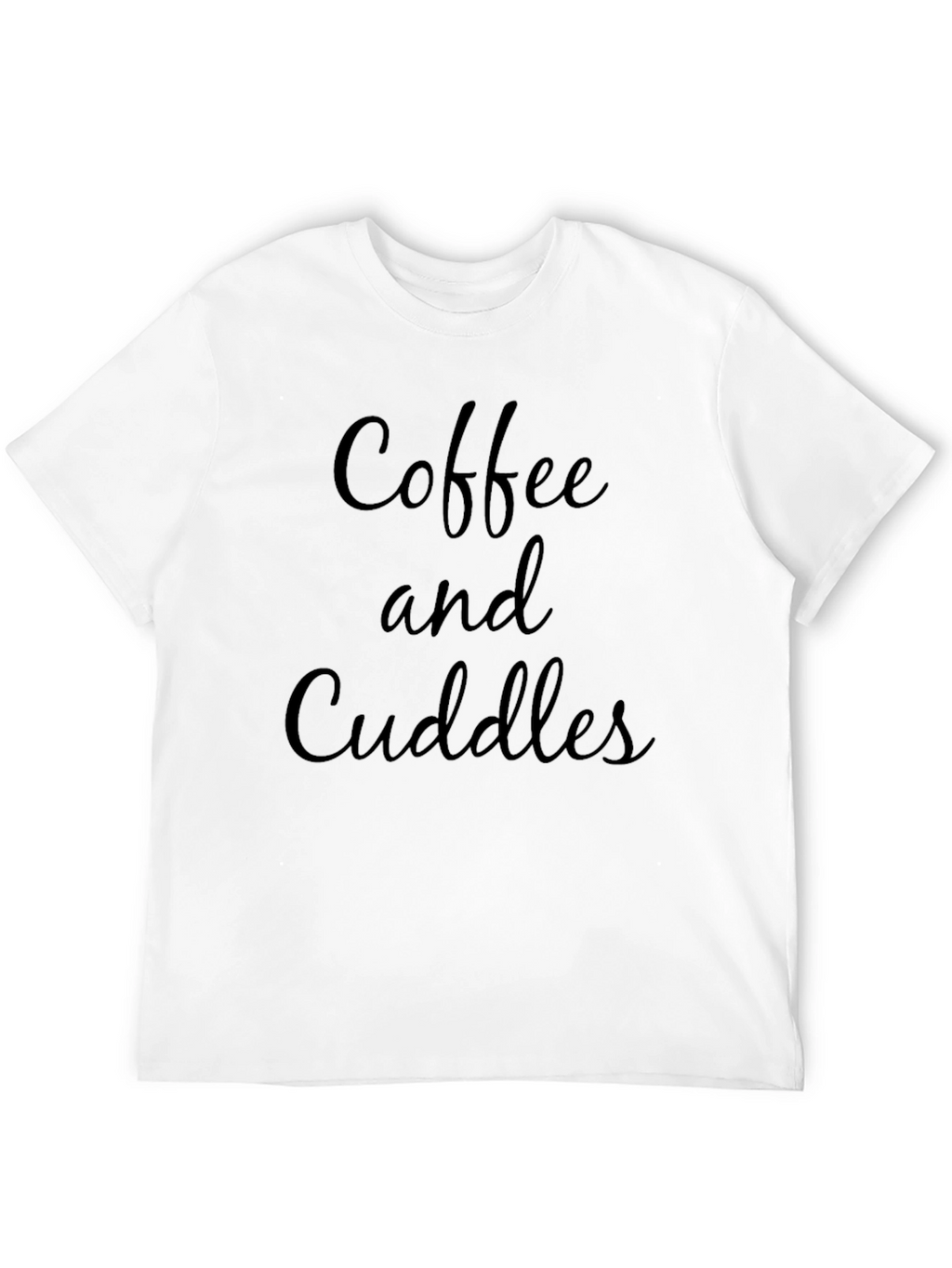 Coffee & Cuddles Graphic Tee - Soft Black T-Shirt