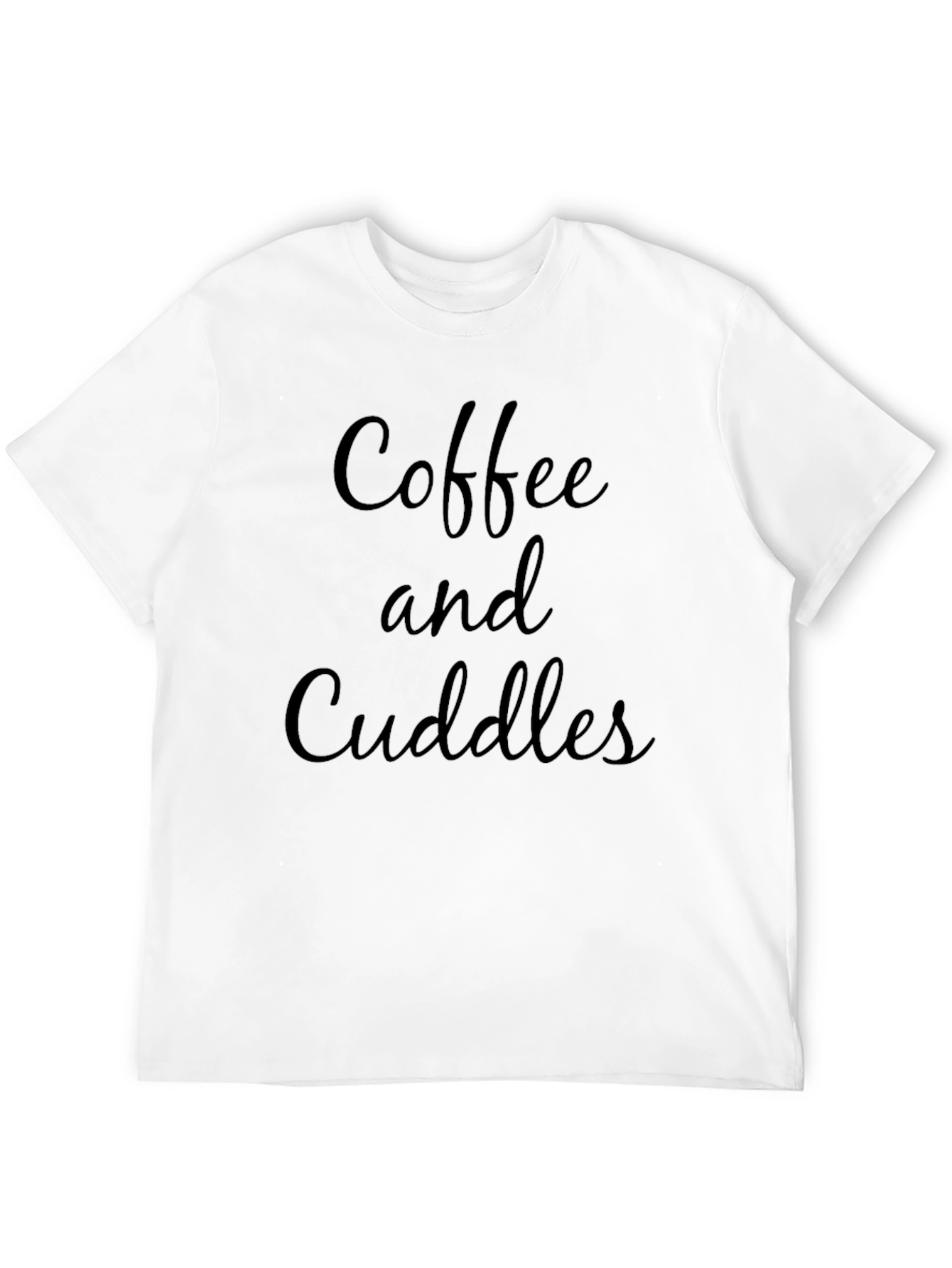 Coffee & Cuddles Graphic Tee - Soft Black T-Shirt