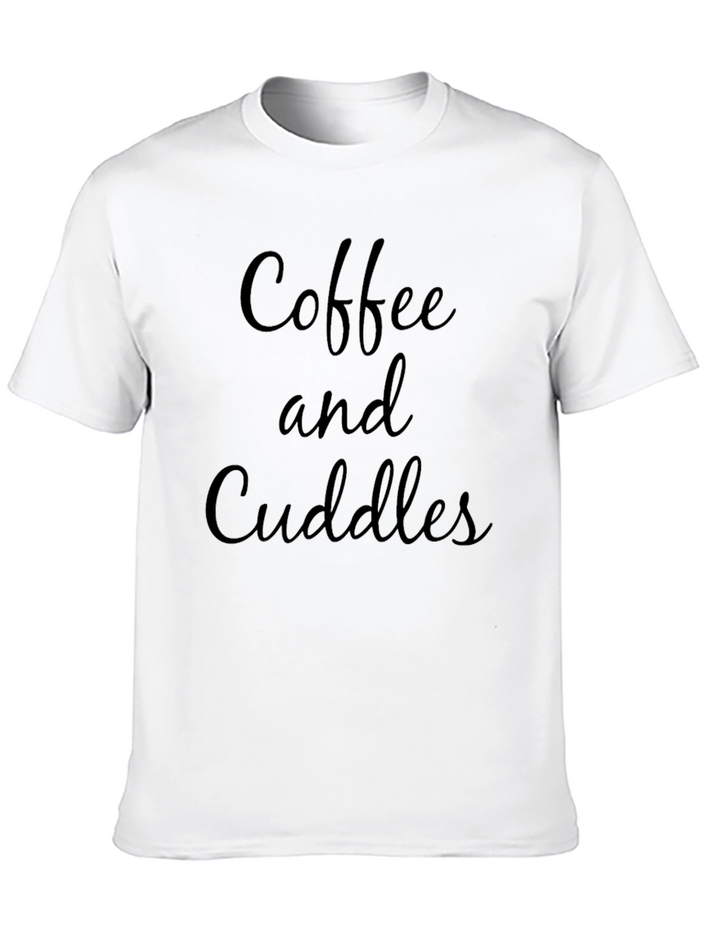 Coffee & Cuddles Graphic Tee - Soft Black T-Shirt