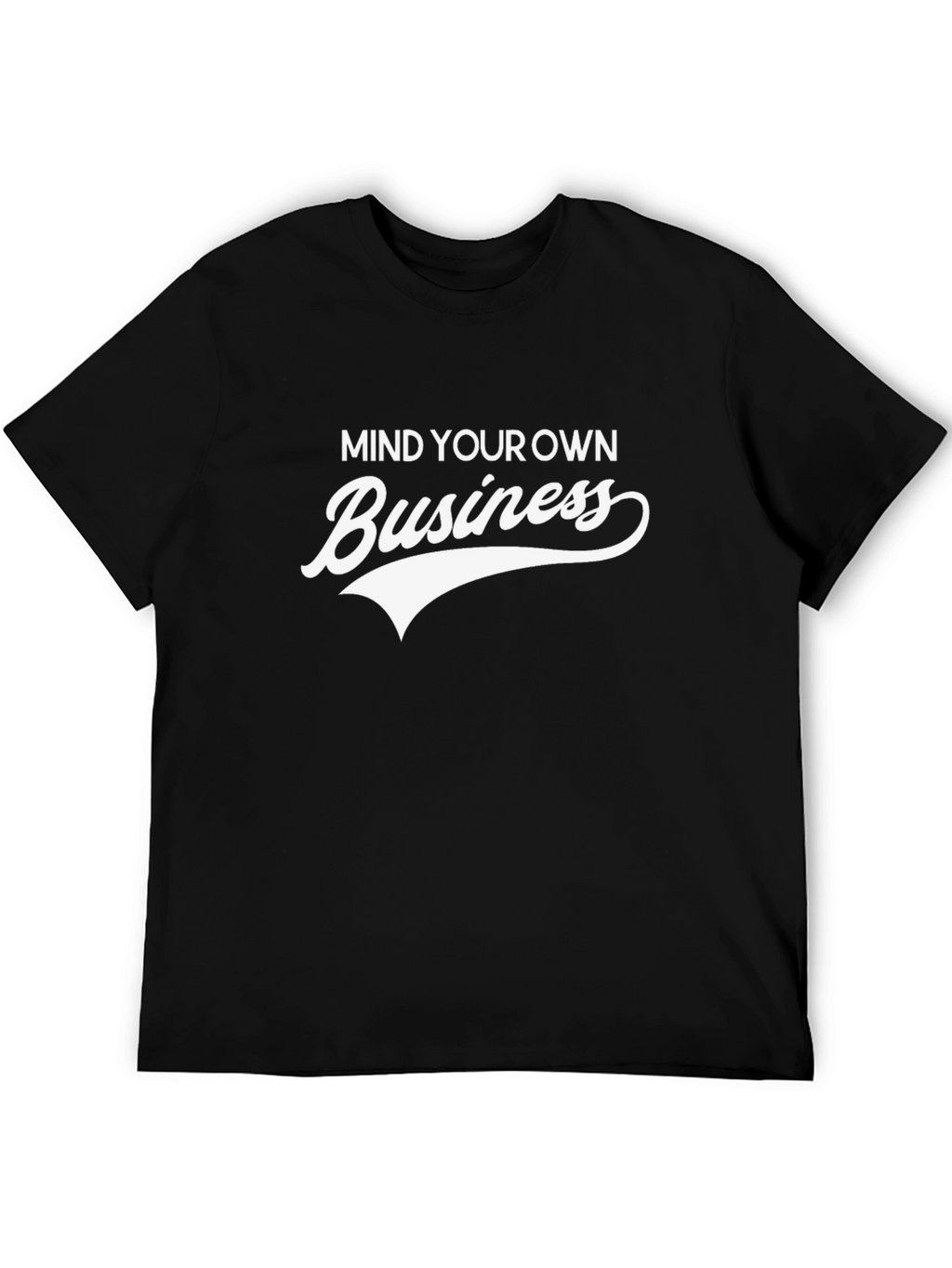 Mind Your Own Business Graphic Tee - Black