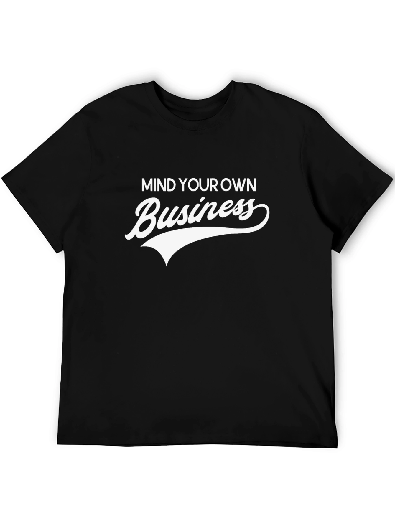 Mind Your Own Business Graphic Tee - Black
