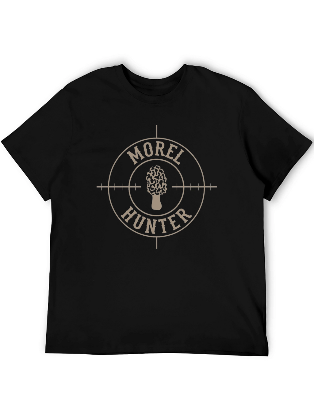 Morel Hunter T-Shirt - Black Graphic Tee