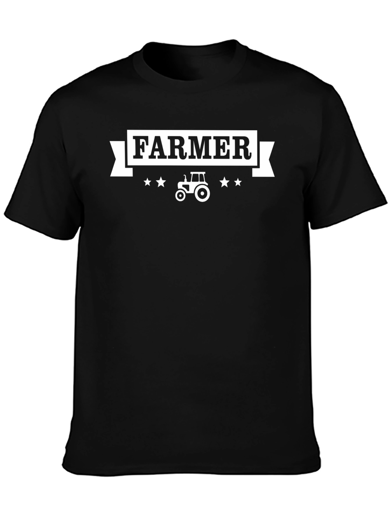Farmer Graphic Tee - Black Cotton Blend