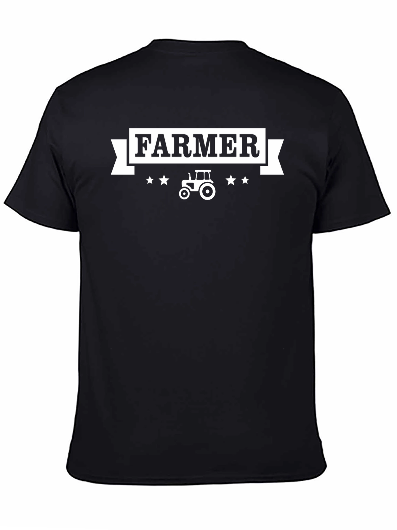 Farmer Graphic Tee - Black Cotton Blend
