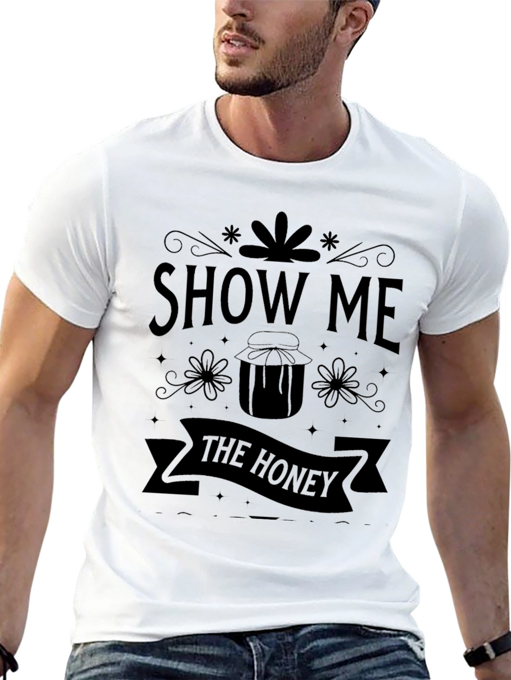 Show Me The Honey Black Graphic Tee