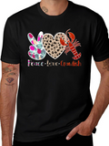 Peace Love Crawfish T-Shirt