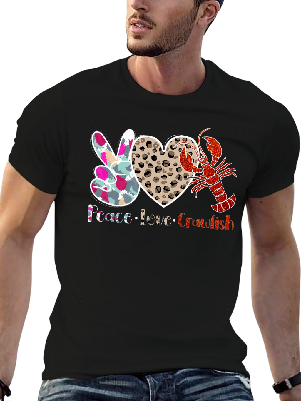 Peace Love Crawfish T-Shirt