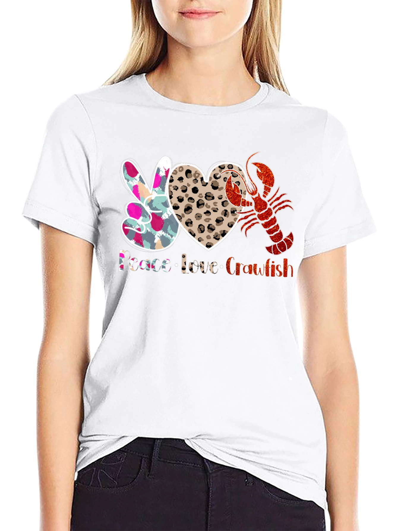 Peace Love Crawfish T-Shirt