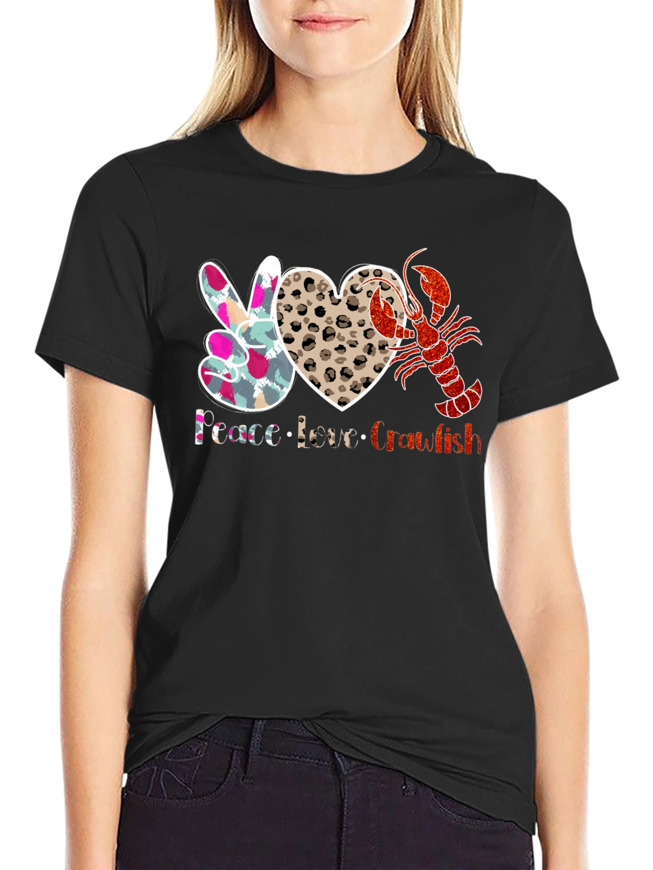 Peace Love Crawfish T-Shirt