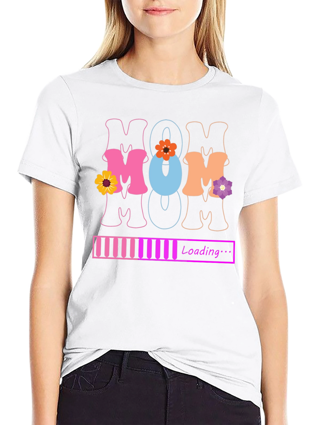 Mom Loading T-Shirt - Black Novelty Tee