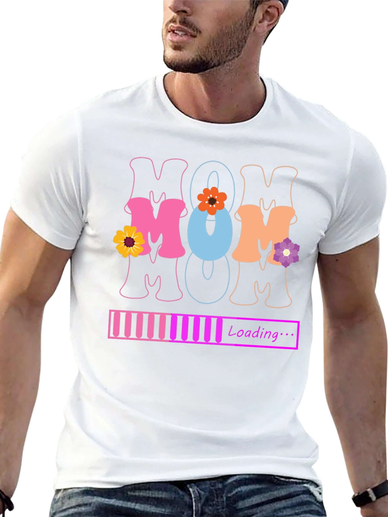 Mom Loading T-Shirt - Black Novelty Tee