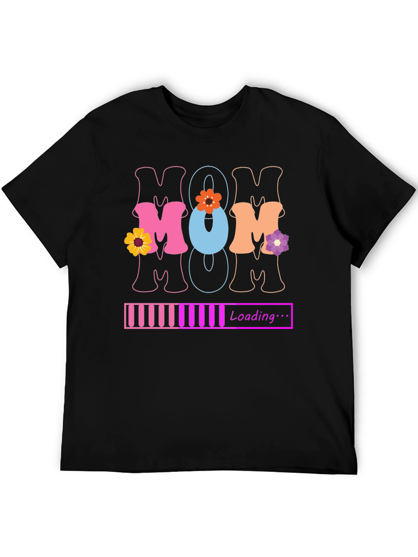 Mom Loading T-Shirt - Black Novelty Tee