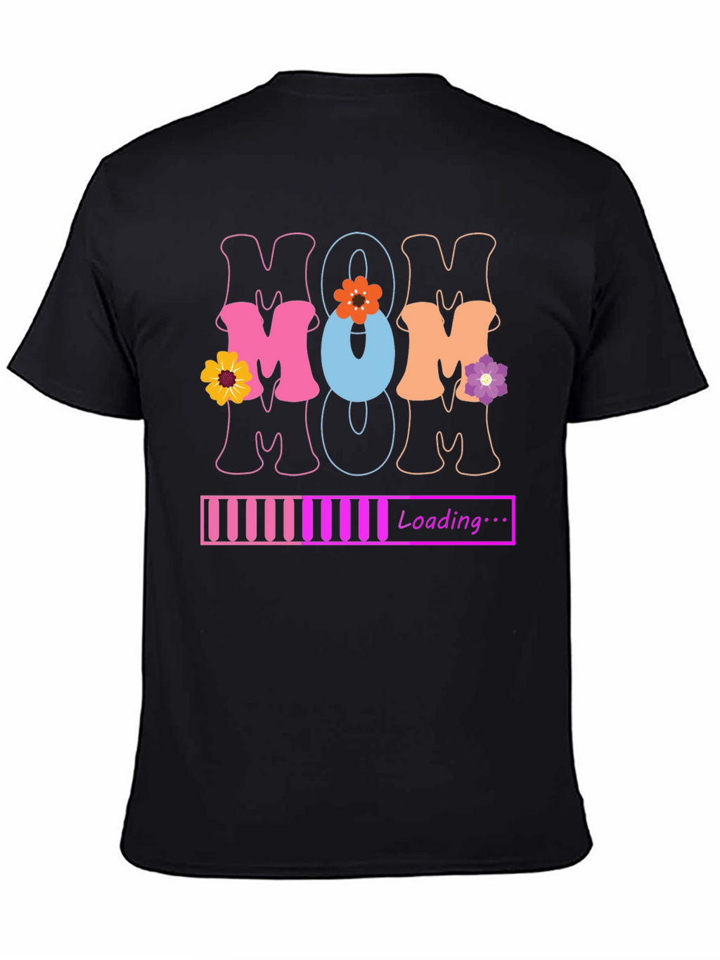 Mom Loading T-Shirt - Black Novelty Tee
