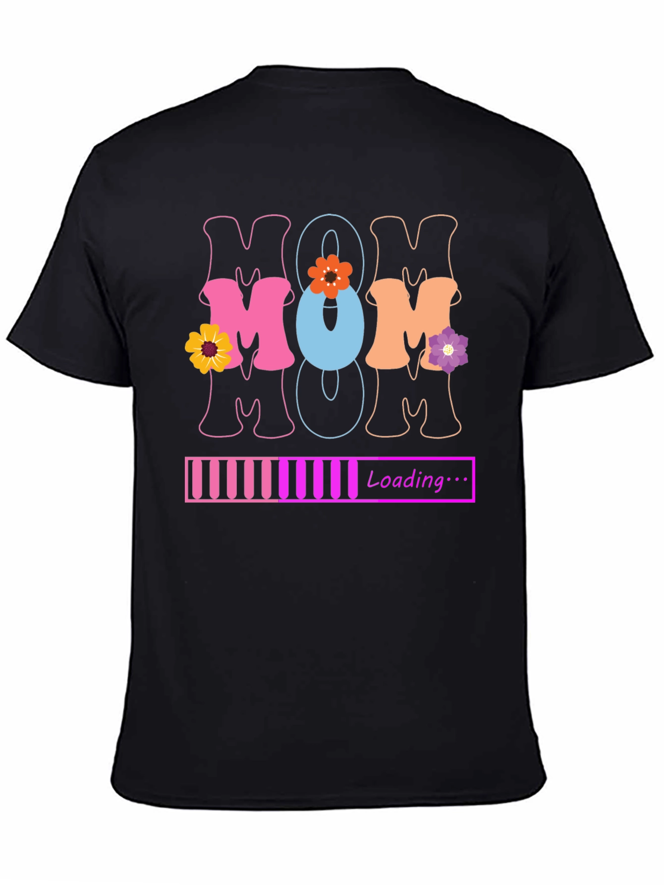 Mom Loading T-Shirt - Black Novelty Tee