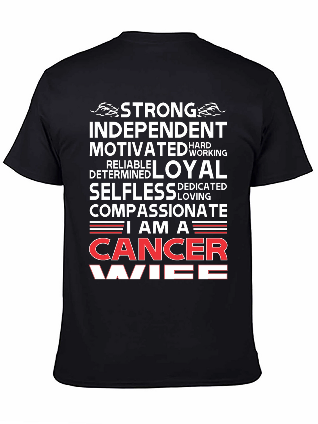 Strong Cancer Wife Graphic T-Shirt