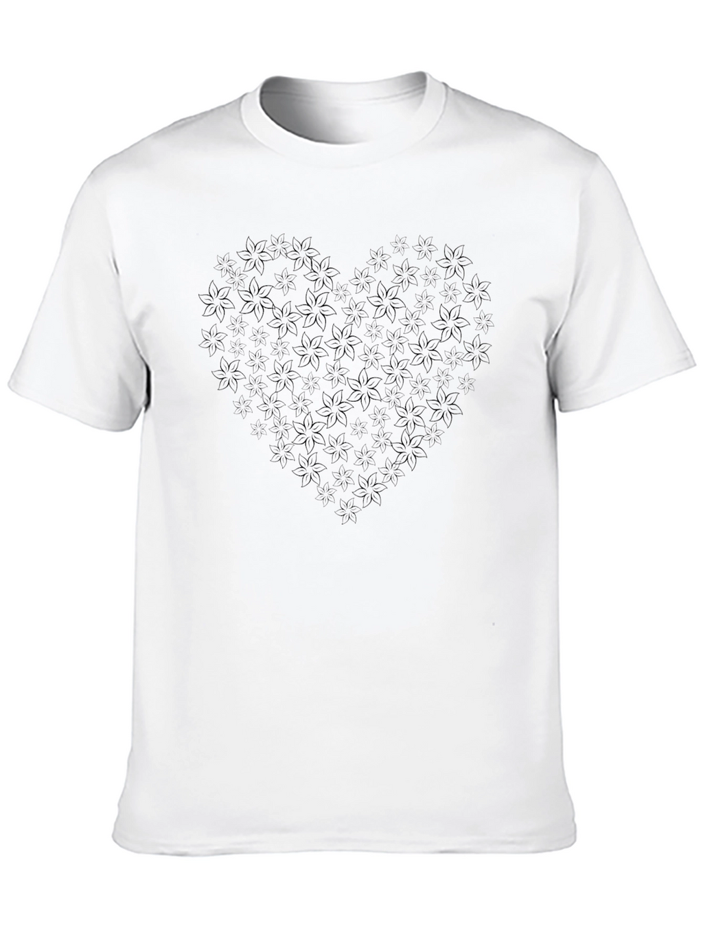 Floral Heart Tee - Stylish Comfort