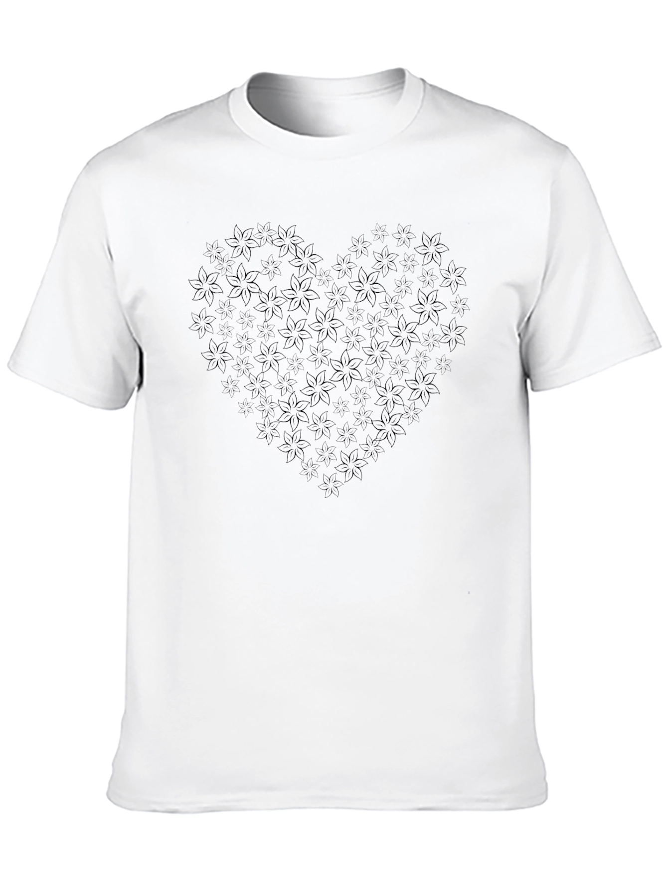 Floral Heart Tee - Stylish Comfort