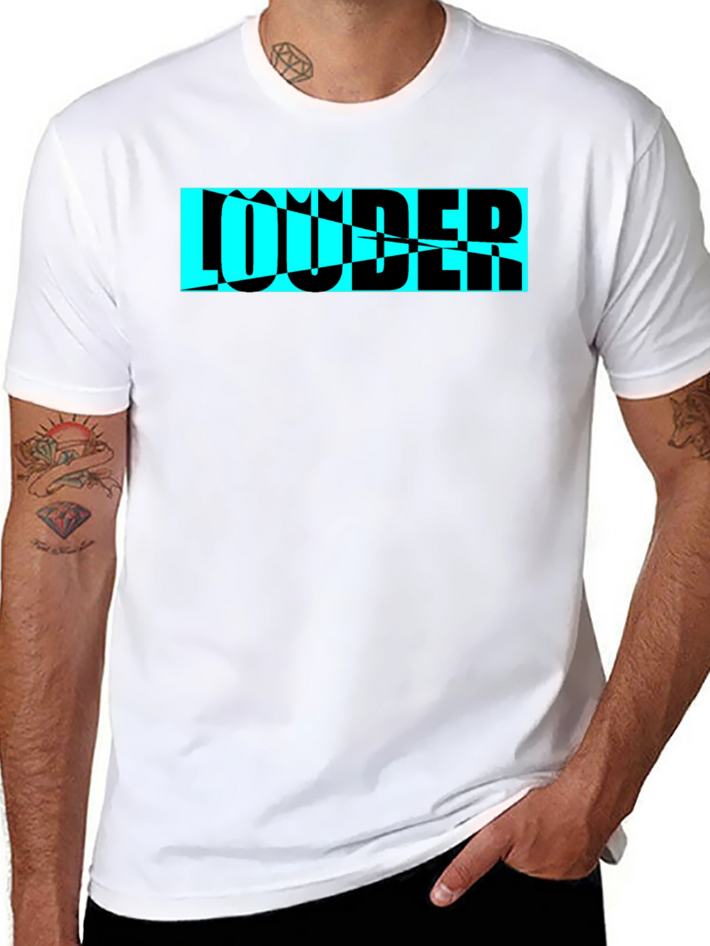 LOUDER Graphic Print Mens T-Shirt