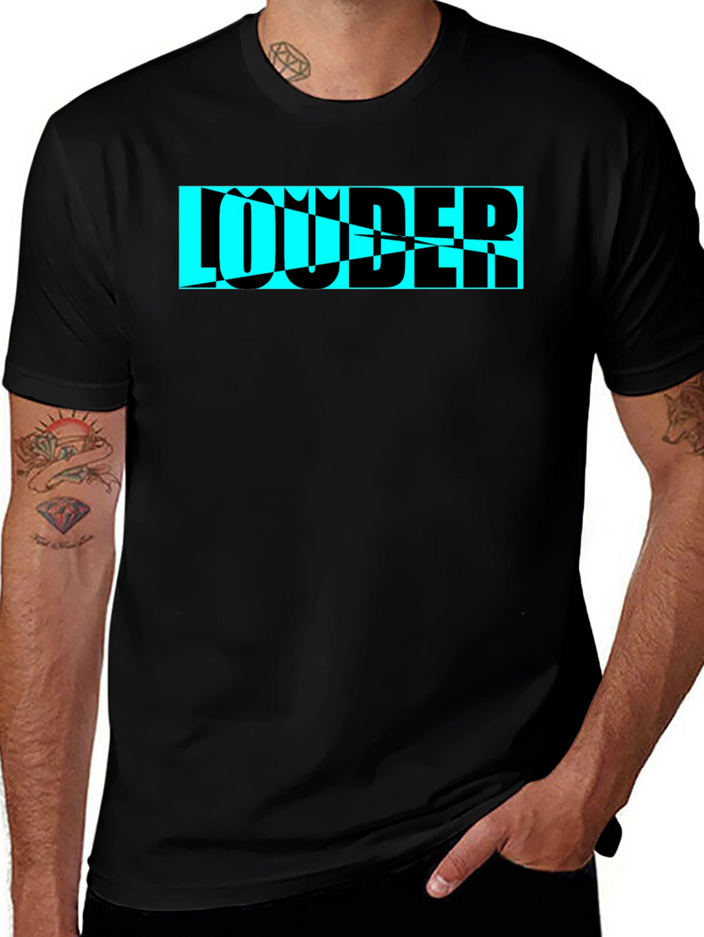 LOUDER Graphic Print Mens T-Shirt