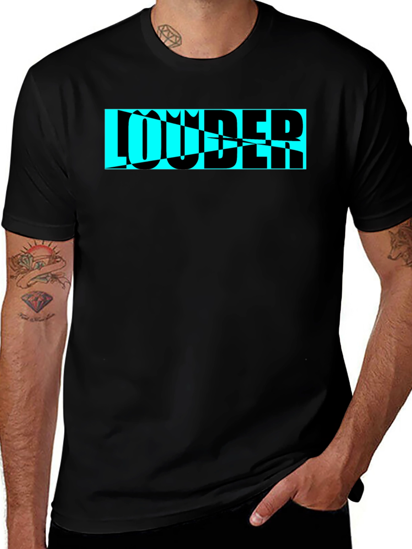 LOUDER Graphic Print Mens T-Shirt