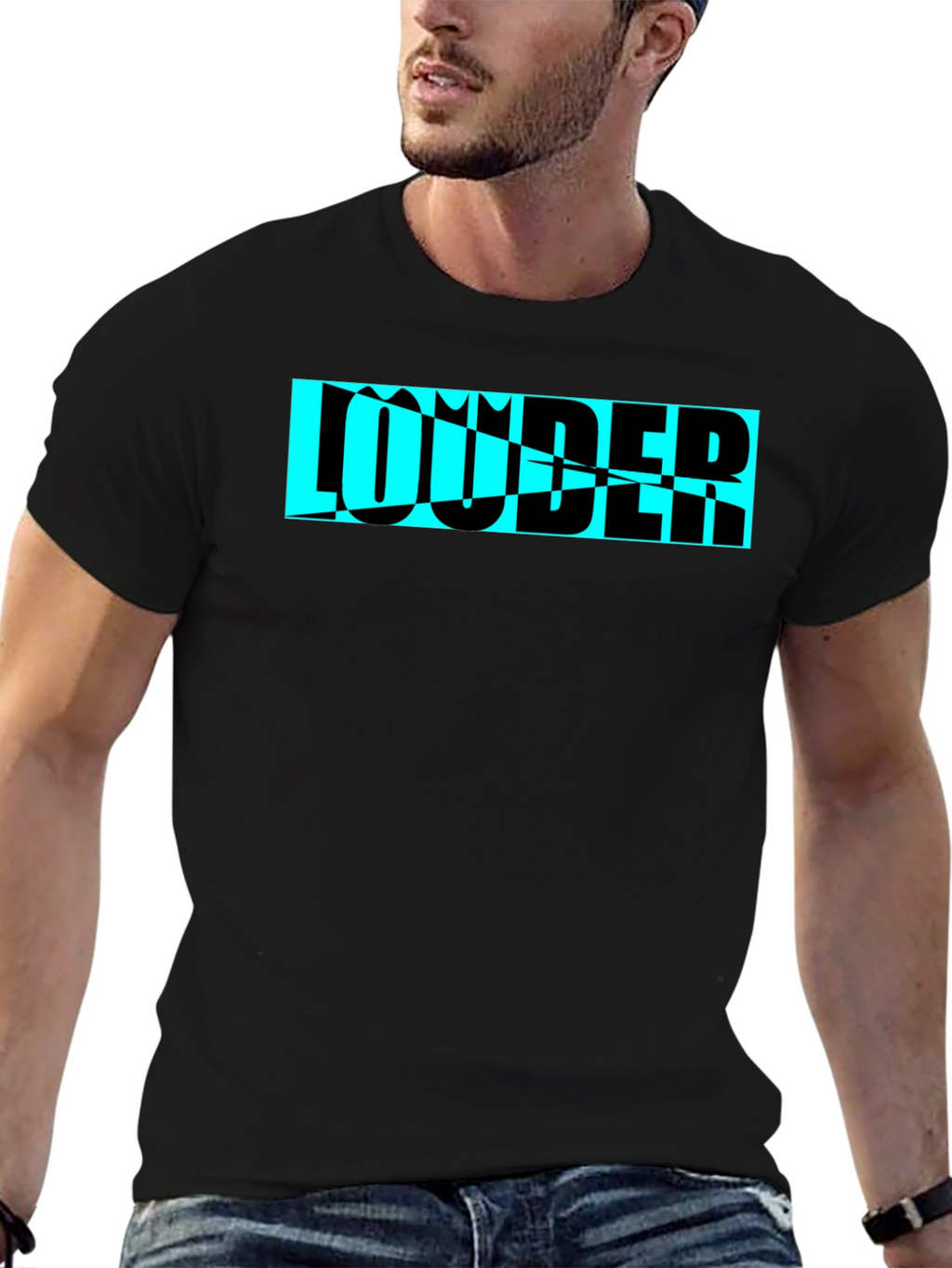 LOUDER Graphic Print Mens T-Shirt