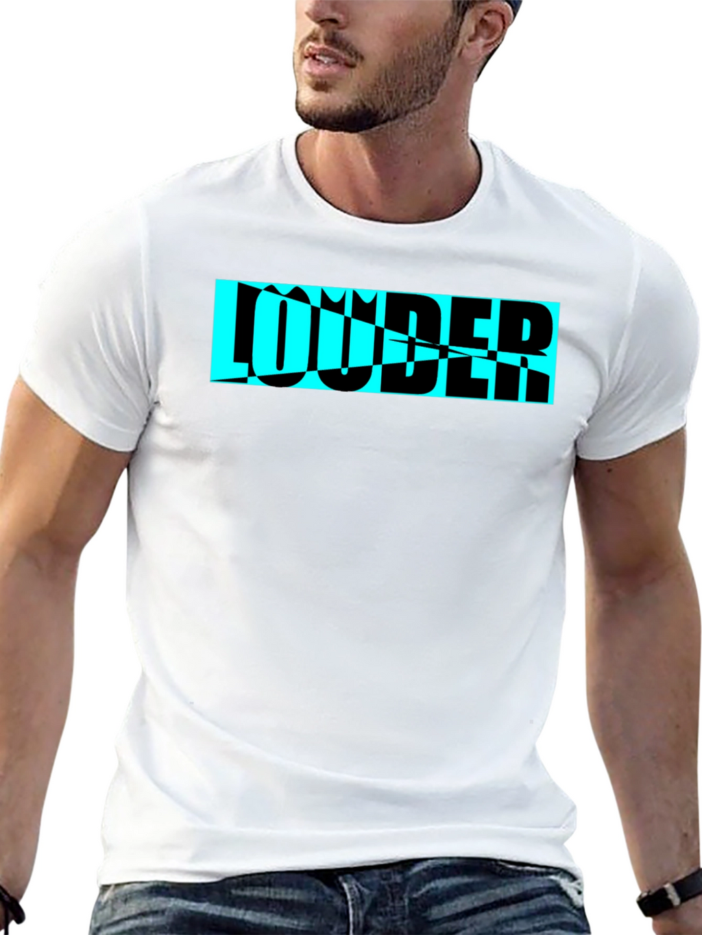 LOUDER Graphic Print Mens T-Shirt