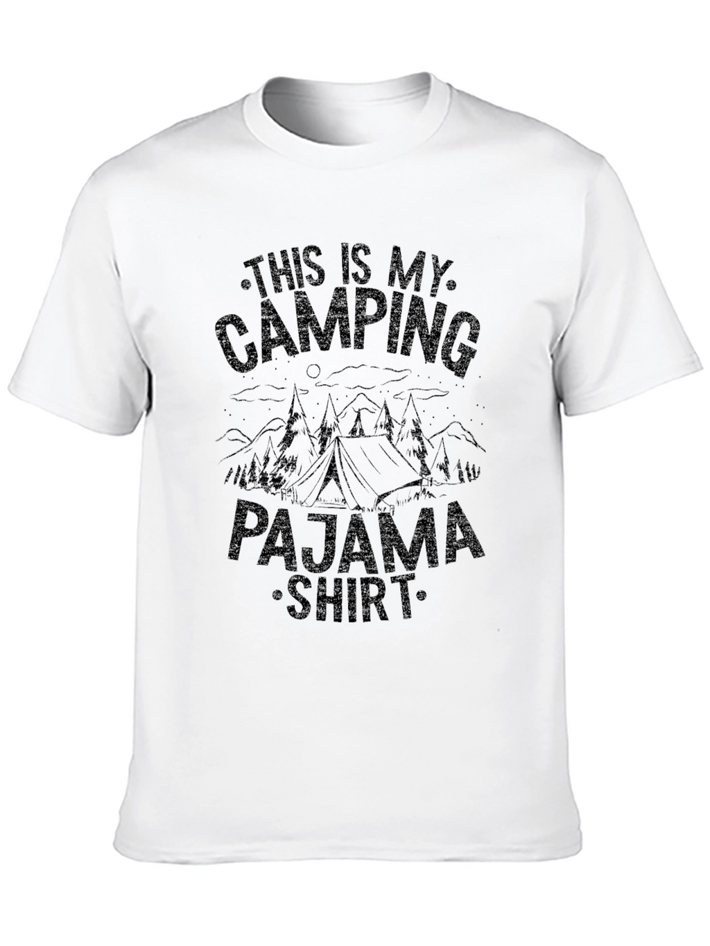 Camping Pajama Shirt - Soft Black Tee