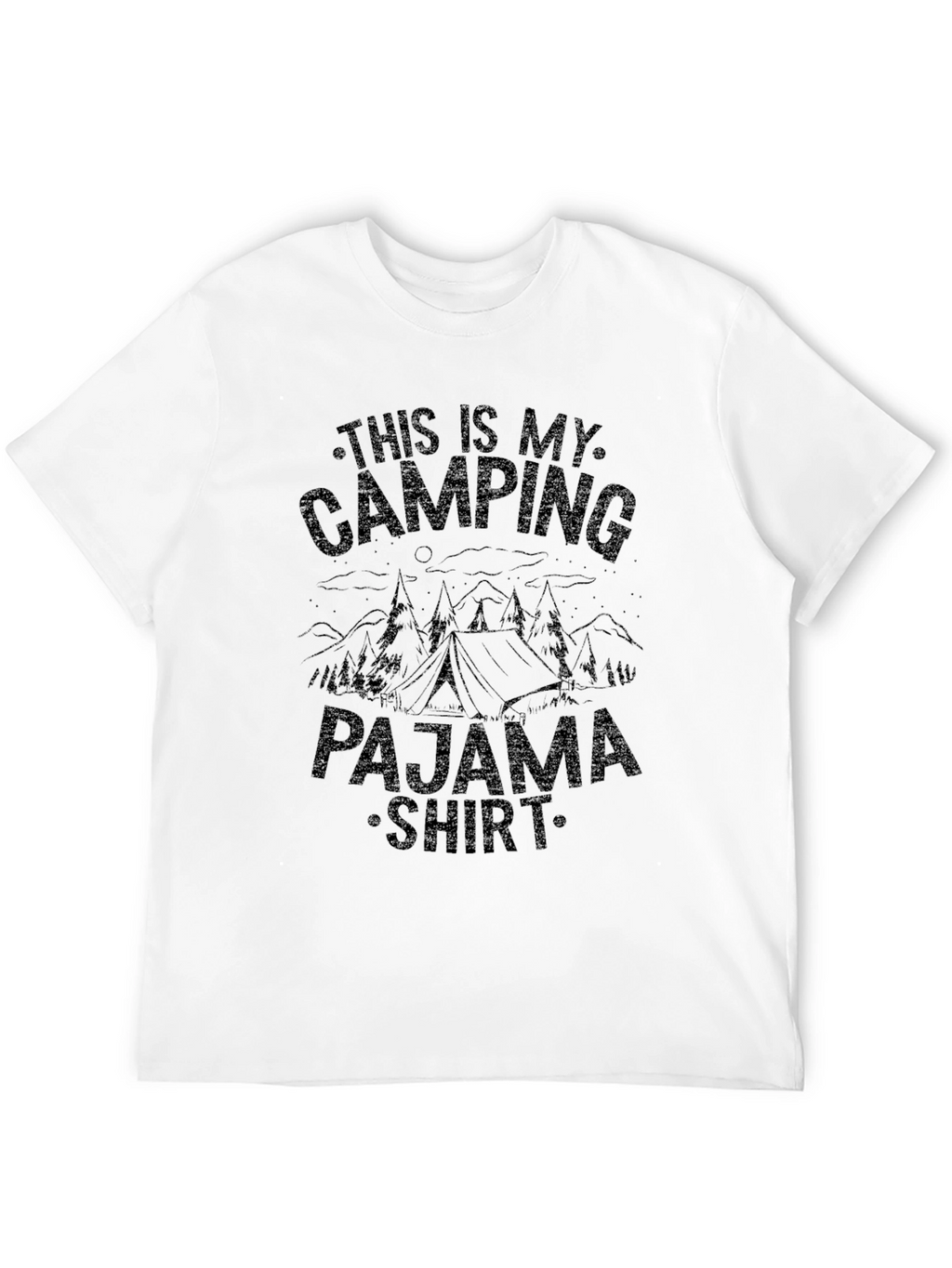 Camping Pajama Shirt - Soft Black Tee