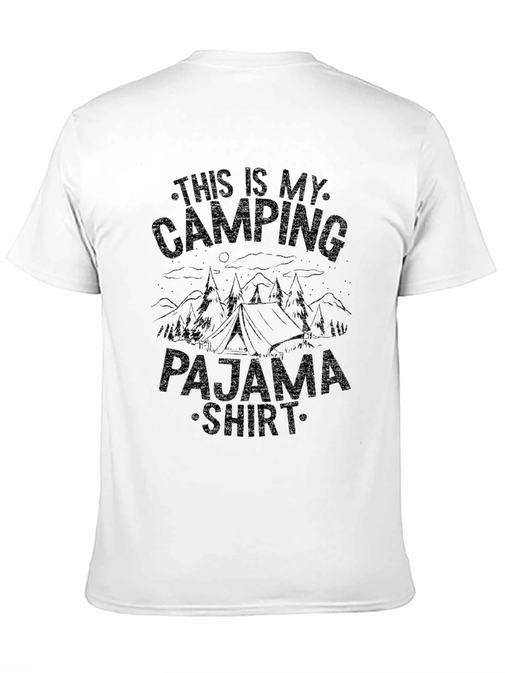 Camping Pajama Shirt - Soft Black Tee