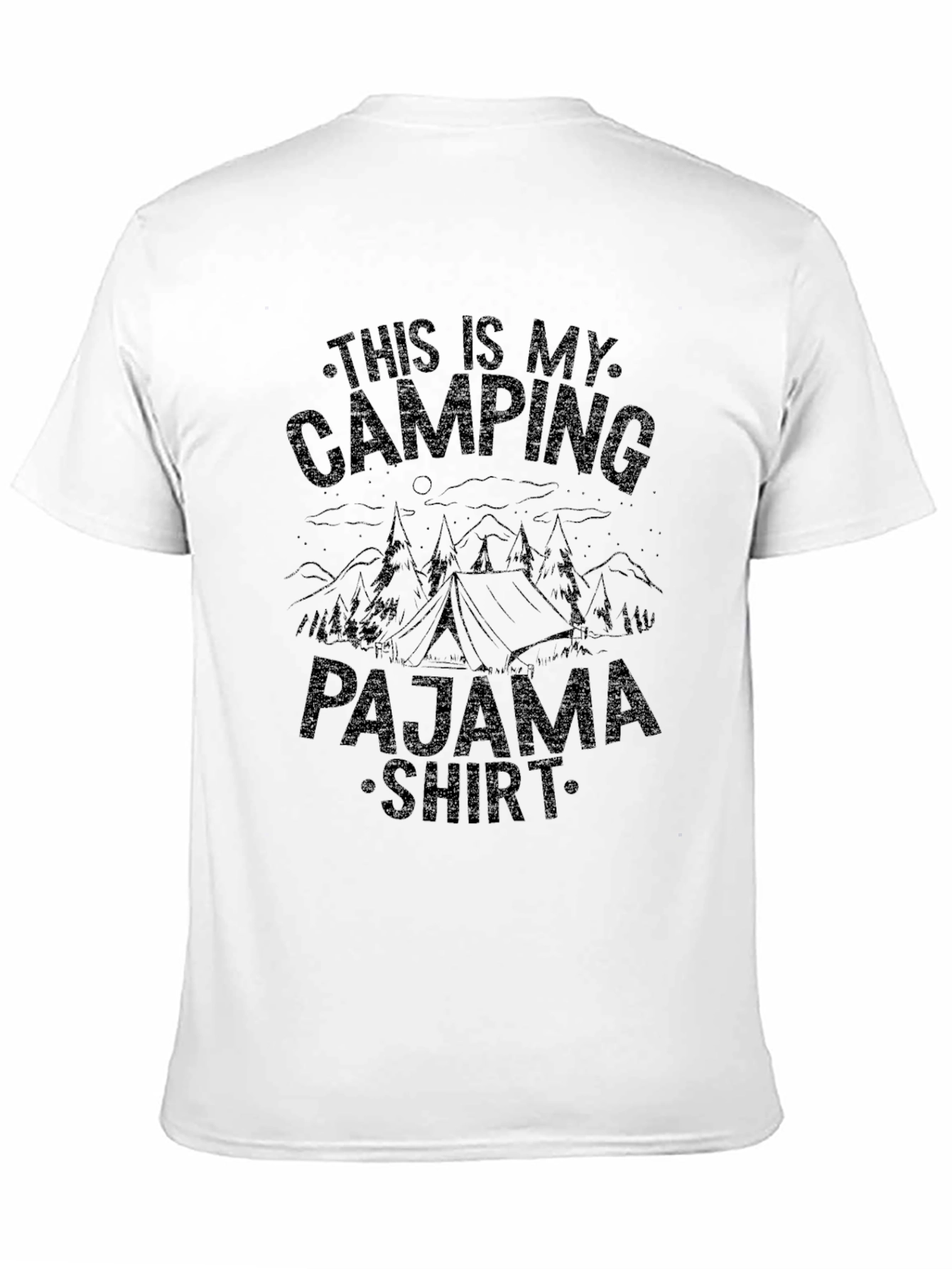 Camping Pajama Shirt - Soft Black Tee
