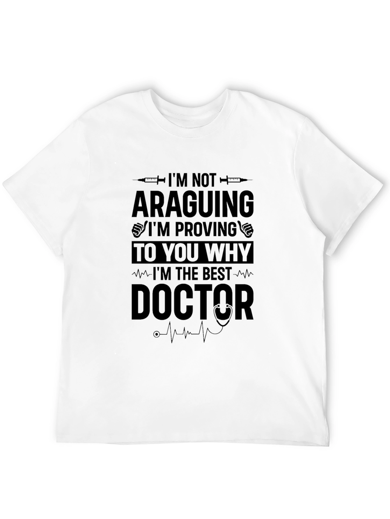 Best Doctor Graphic Tee - Black Cotton Blend