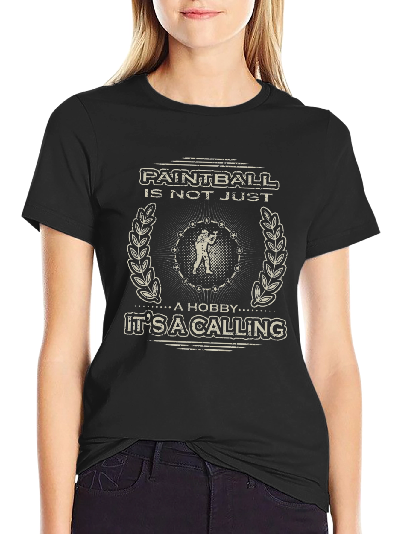 Paintball Calling T-Shirt - Black Graphic Tee