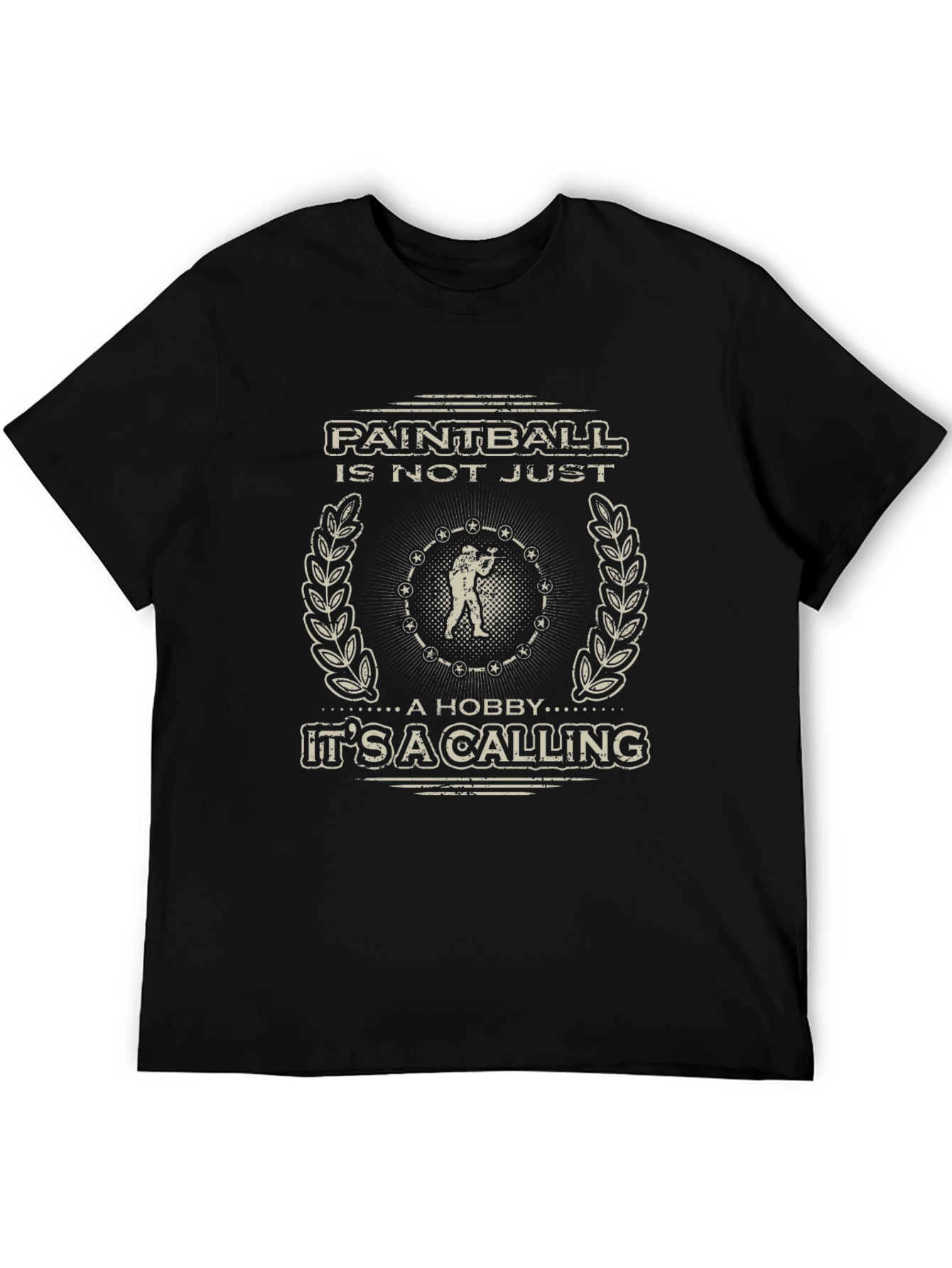 Paintball Calling T-Shirt - Black Graphic Tee