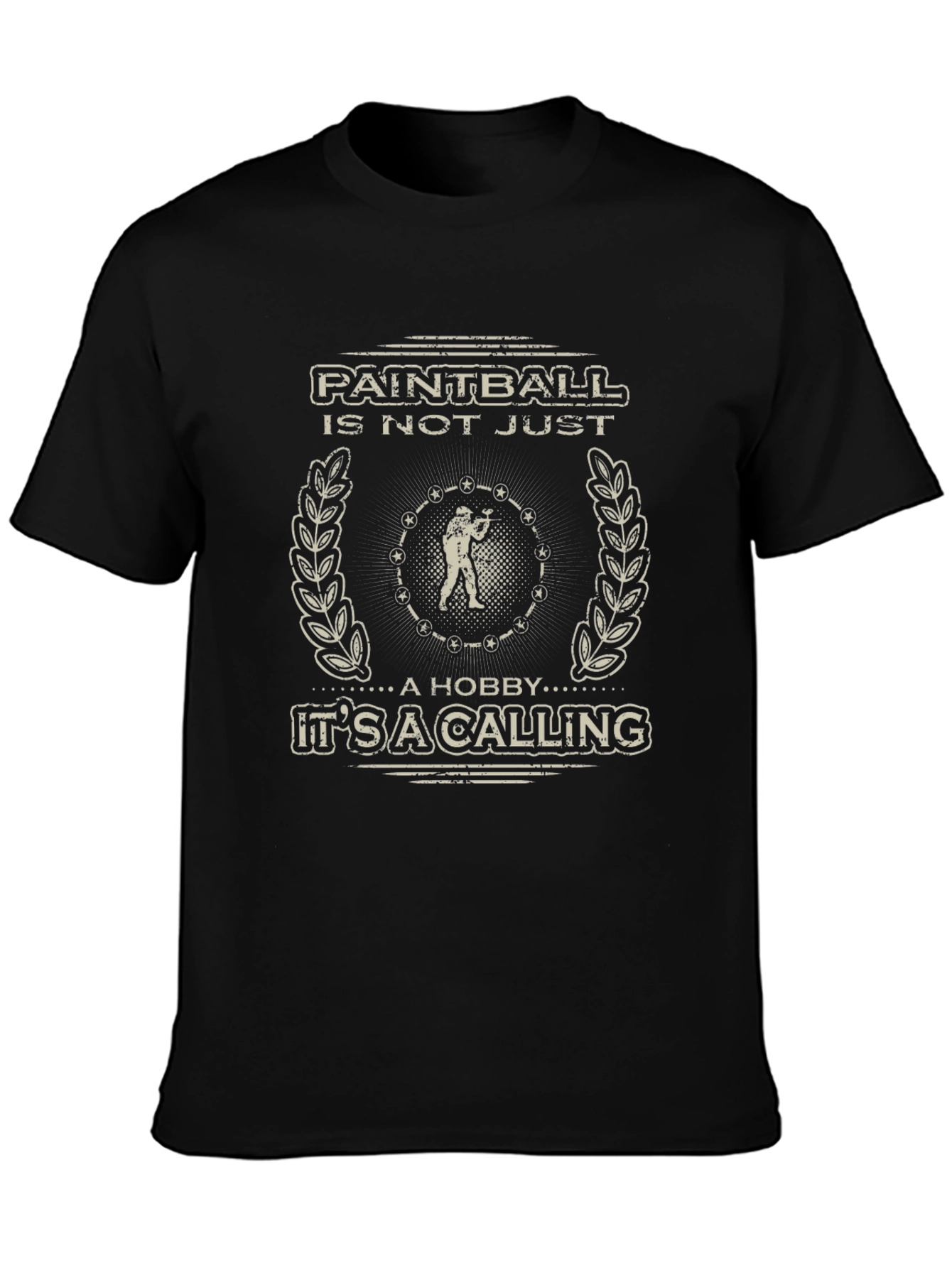 Paintball Calling T-Shirt - Black Graphic Tee