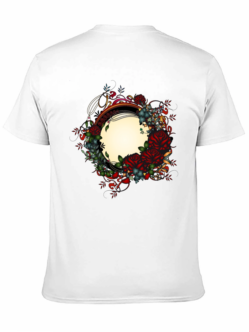Floral Frame Graphic Tee - Black