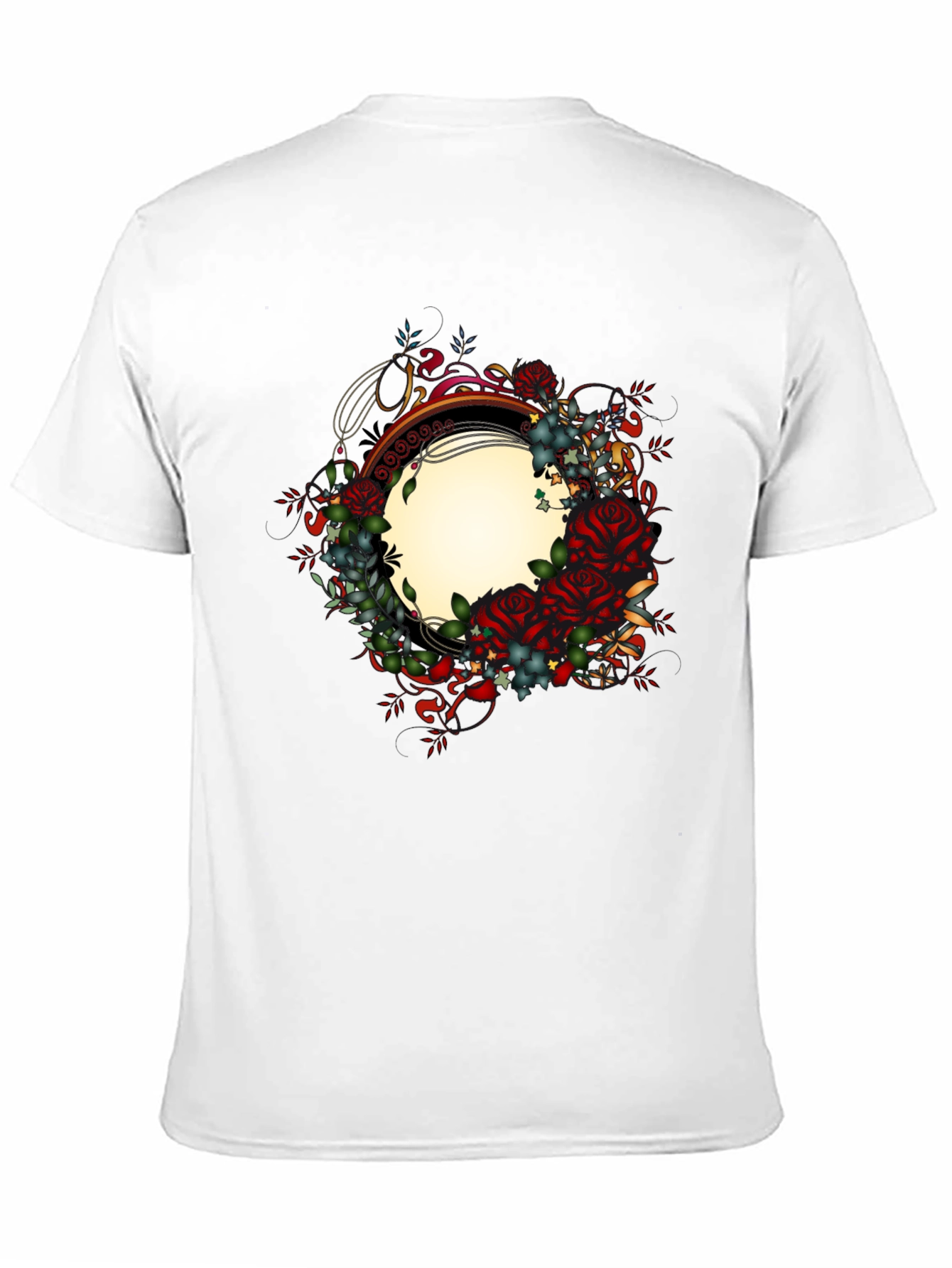Floral Frame Graphic Tee - Black