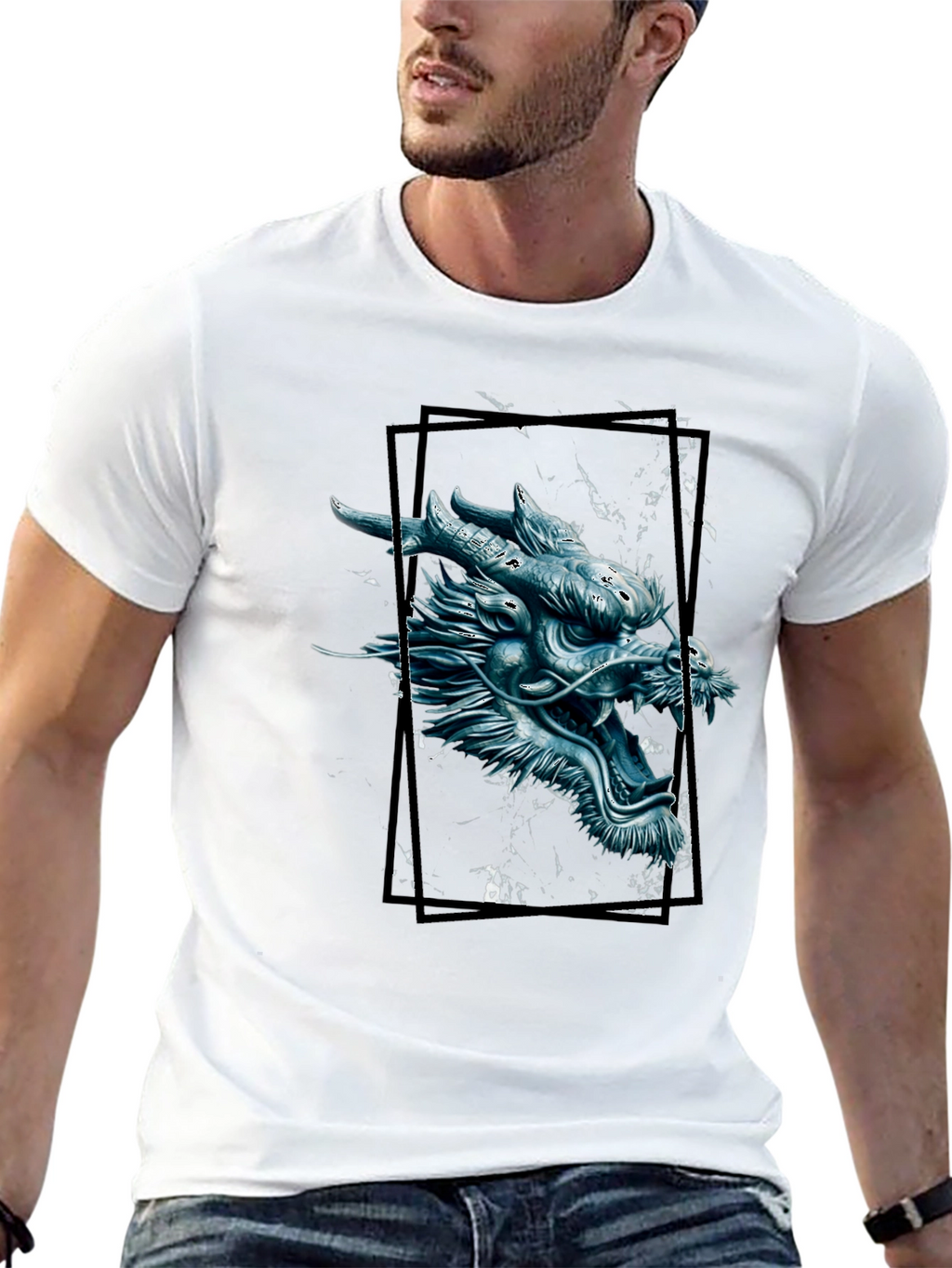Dragon Graphic Tee - Mens Black T-Shirt