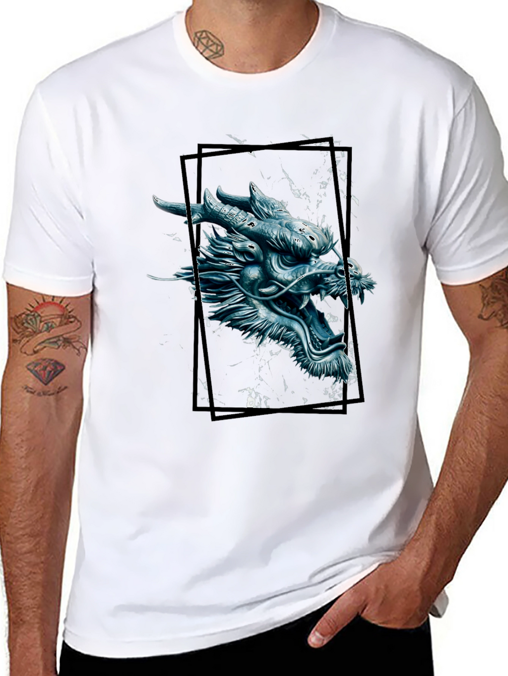 Dragon Graphic Tee - Mens Black T-Shirt