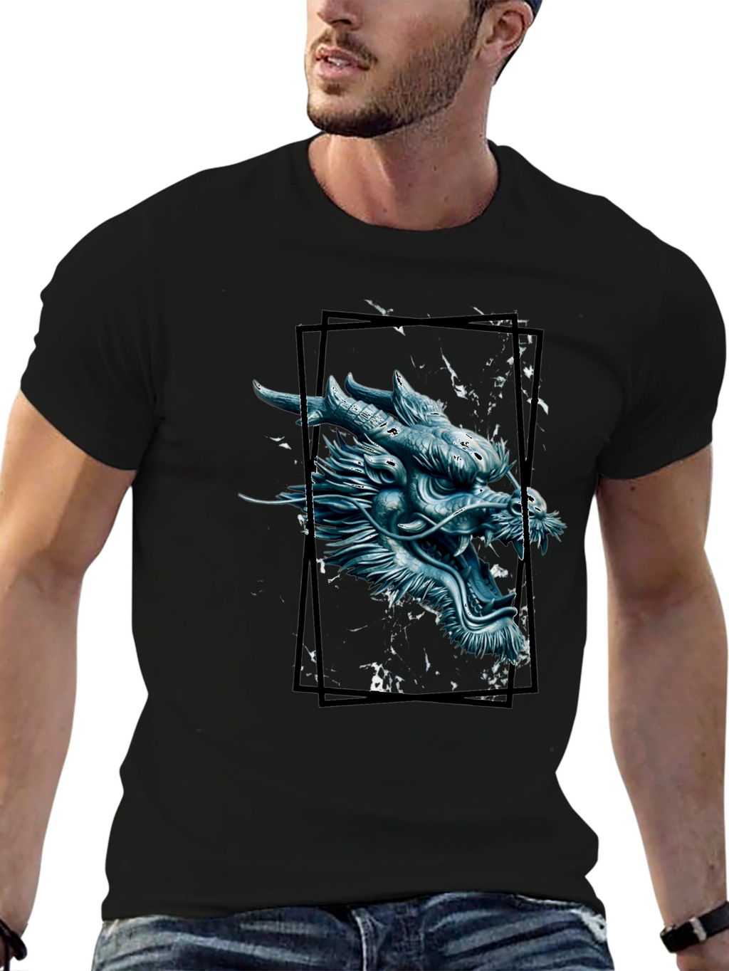 Dragon Graphic Tee - Mens Black T-Shirt