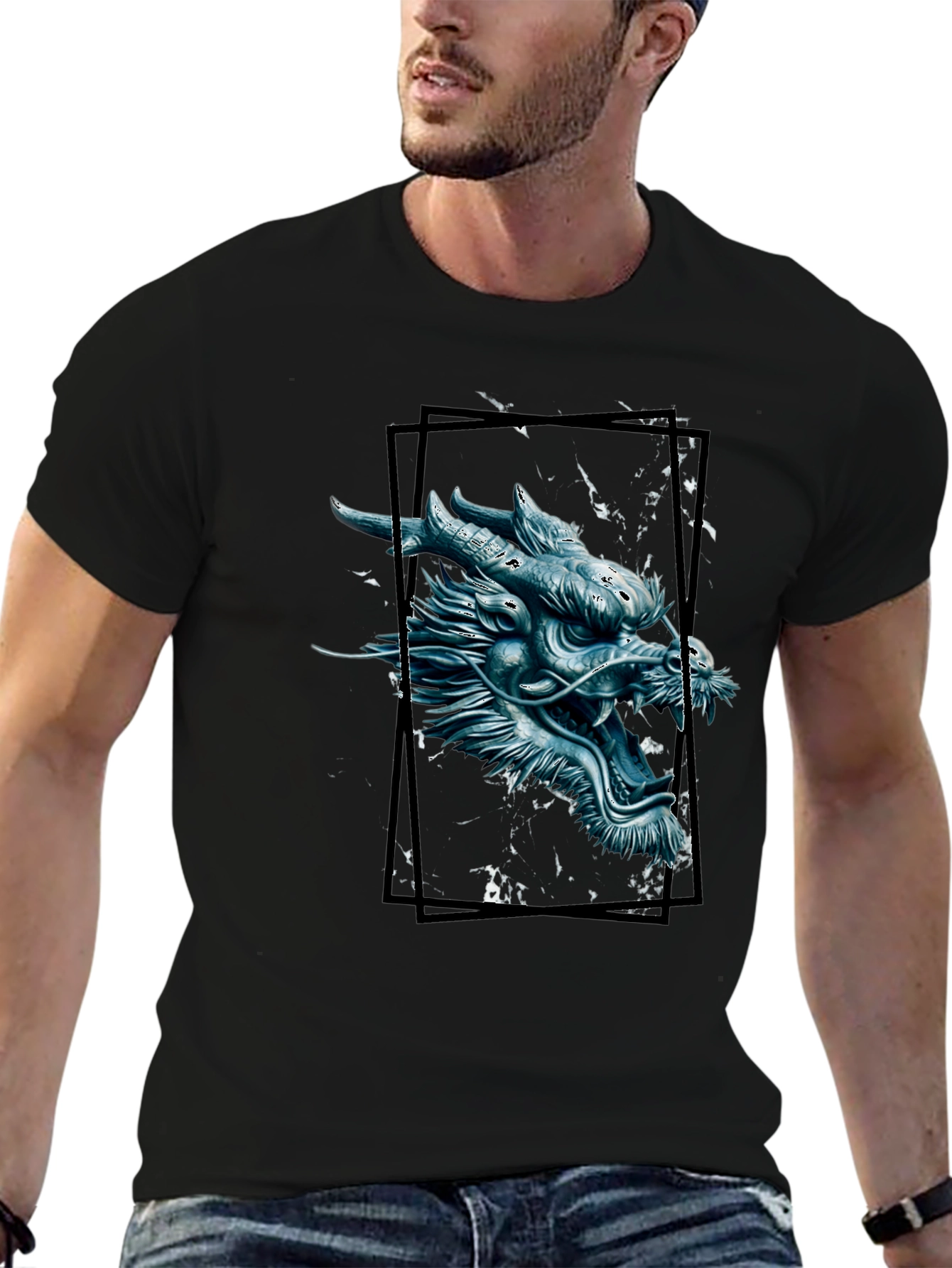 Dragon Graphic Tee - Mens Black T-Shirt