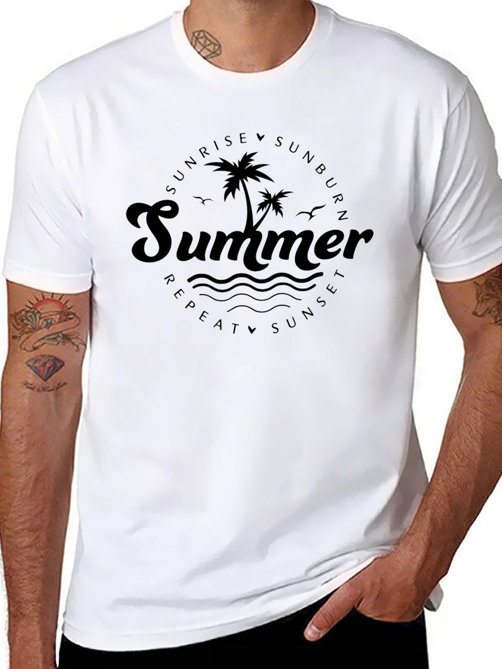 Summer Vibes T-Shirt - Sunrise Sunburn Repeat