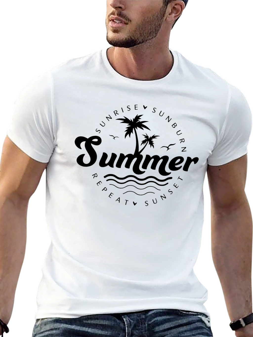 Summer Vibes T-Shirt - Sunrise Sunburn Repeat