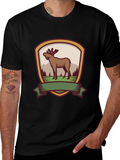 Moose Emblem Black T-Shirt