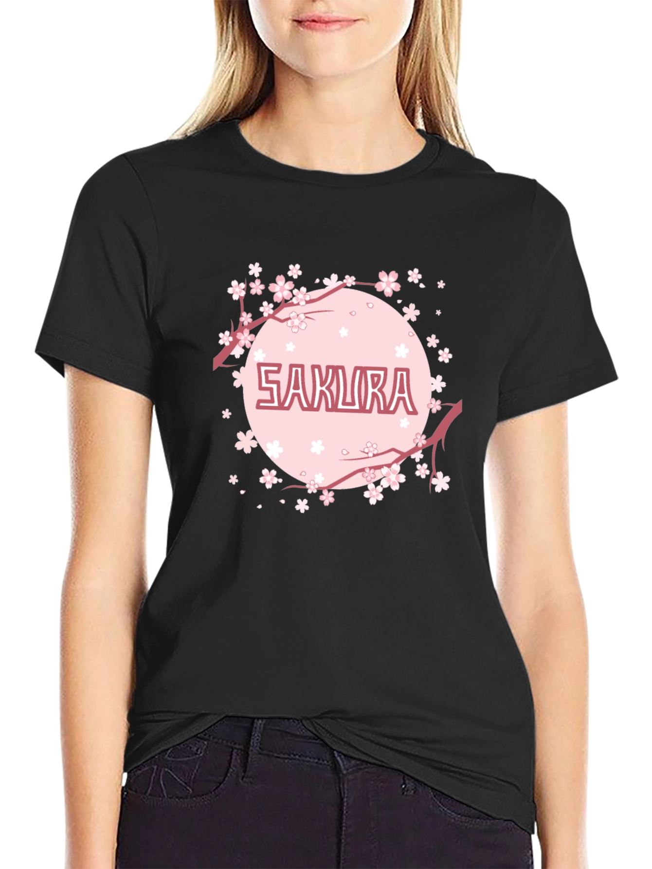 Sakura Blossom Graphic Tee - Soft Cotton Comfort