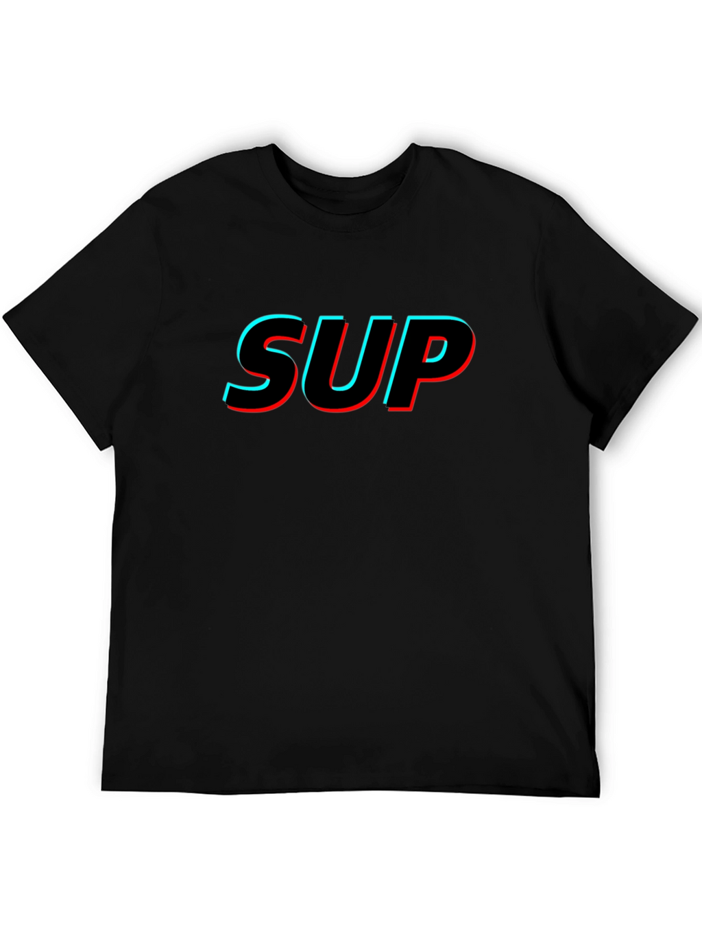 SUP Glitch Graphic Black T-Shirt