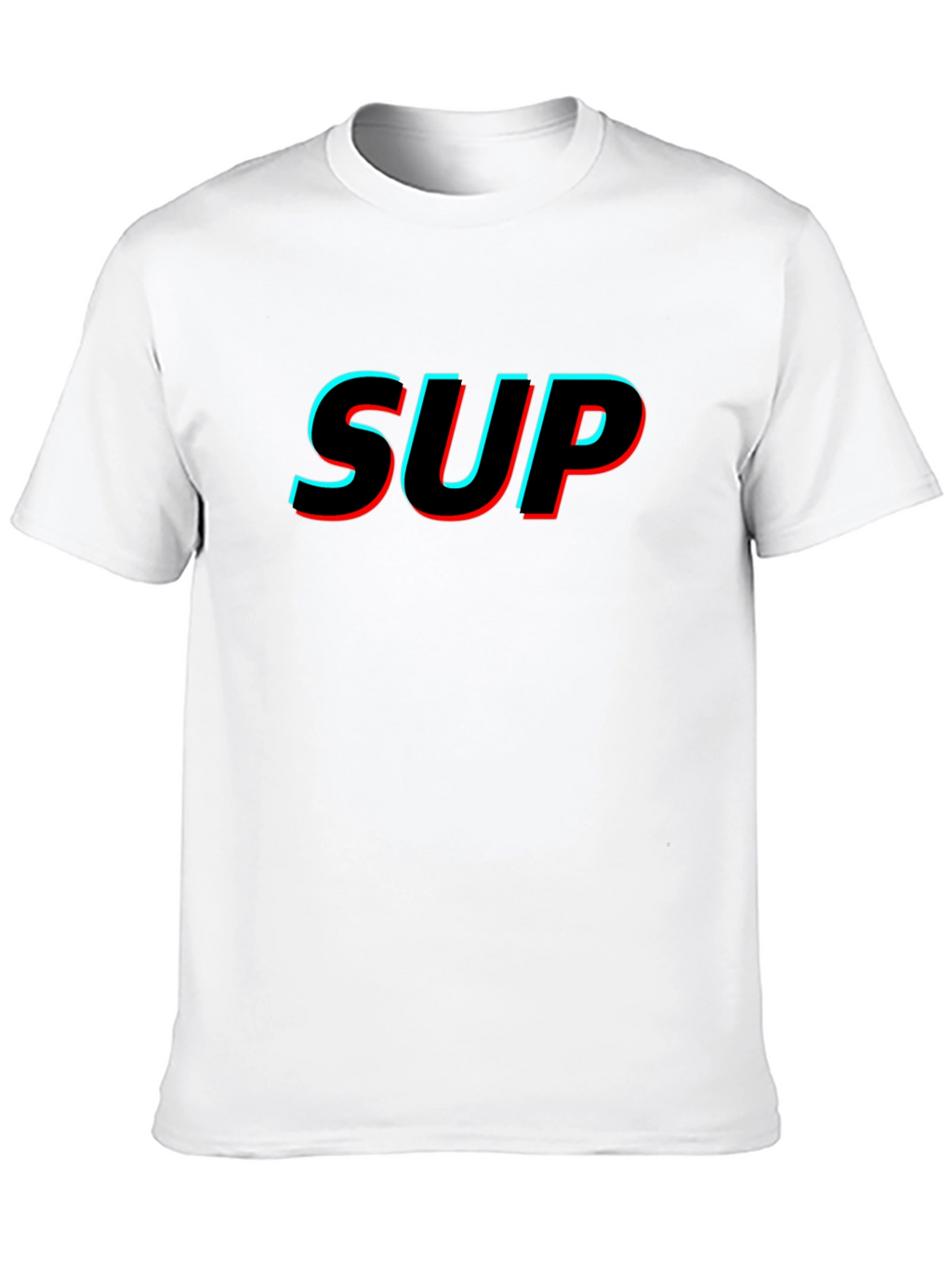 SUP Glitch Graphic Black T-Shirt