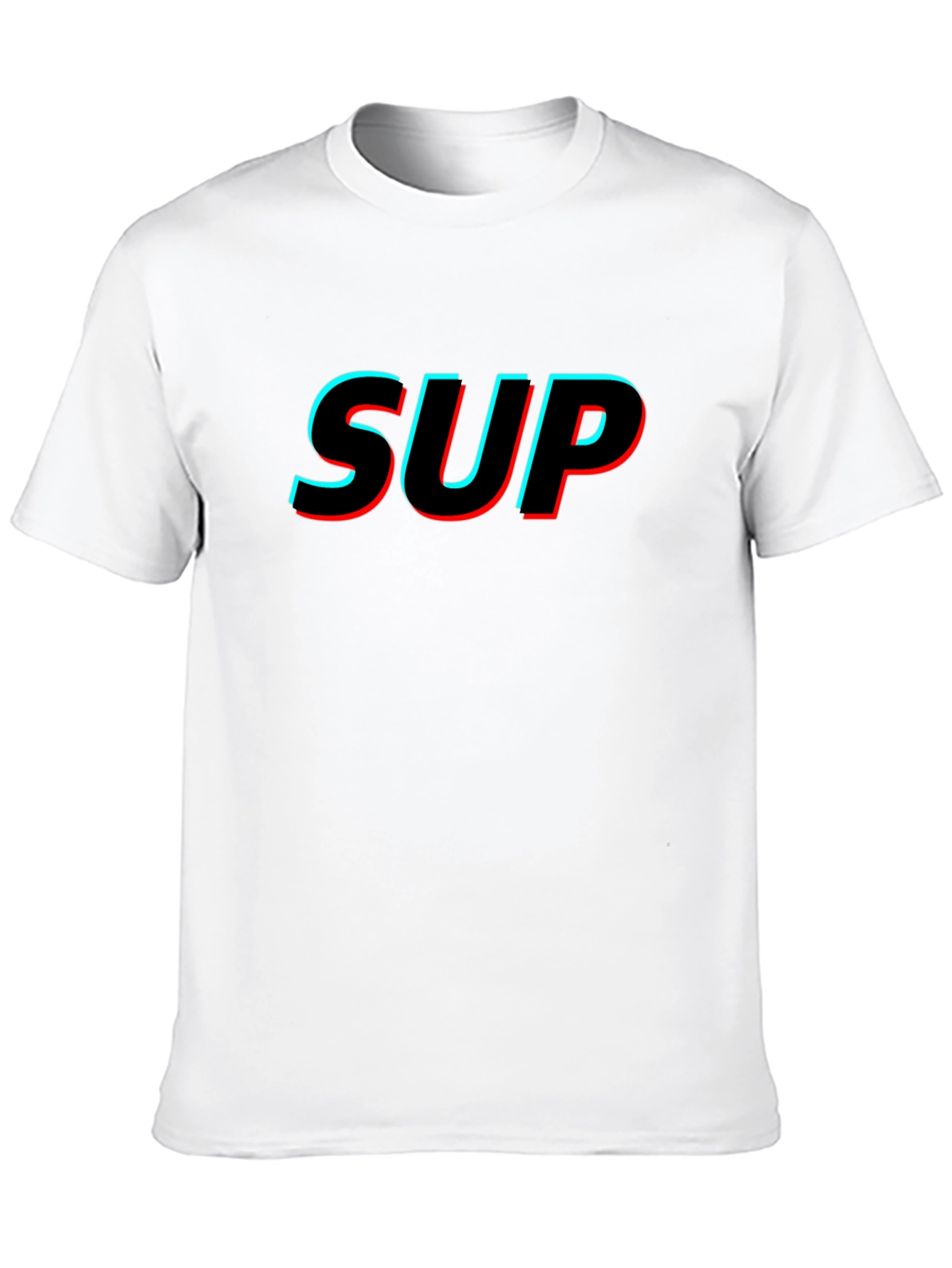 SUP Glitch Graphic Black T-Shirt