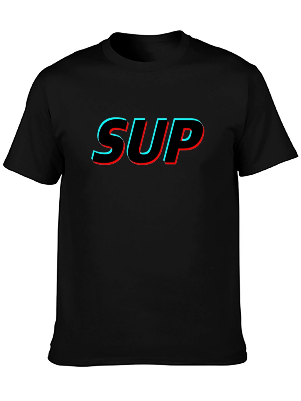 SUP Glitch Graphic Black T-Shirt